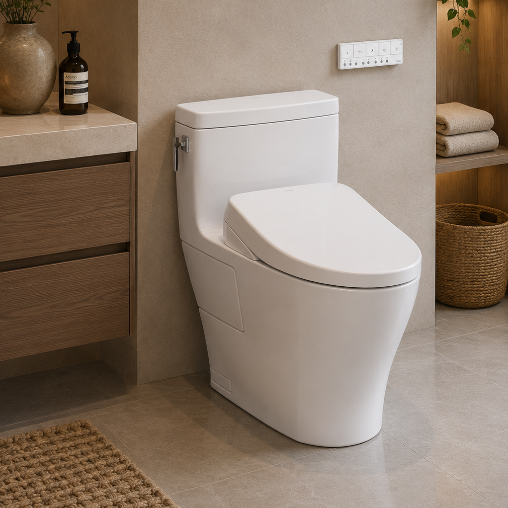 Toto Aimes Washlet+ S7 One-Piece Toilet