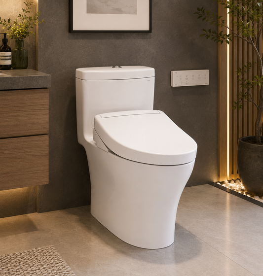Toto Aquia IV Washlet+ S5 One-Piece Toilet